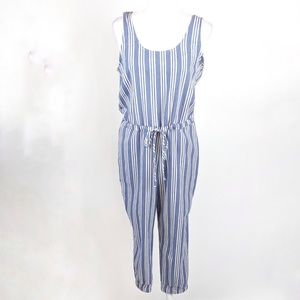 Anthropologie Drew Chambray Stripe Jumpsuit NEW